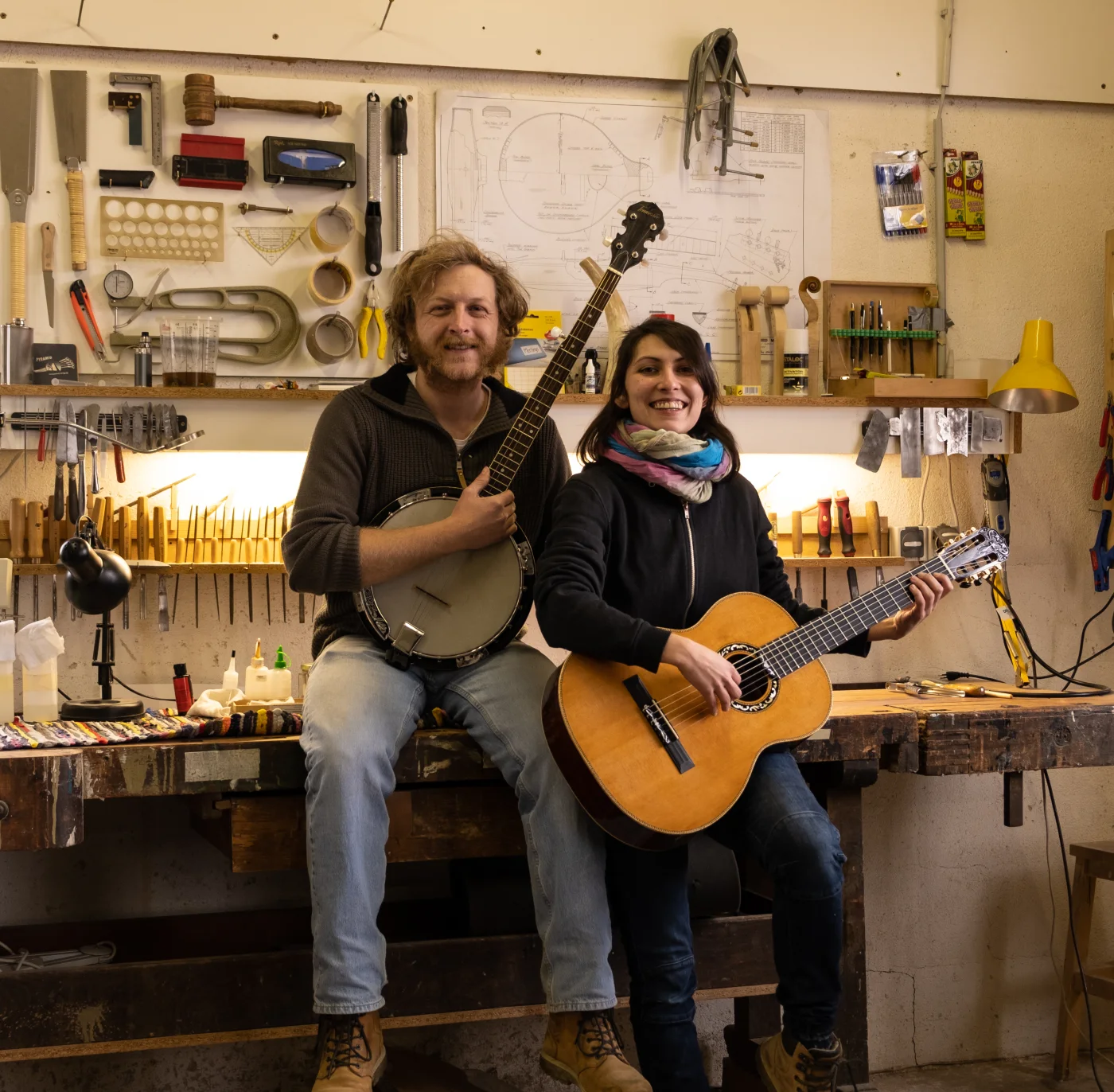 David und Silke Fenkhuber in der Werkstatt